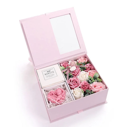Soap rose Gift box (Square shape)