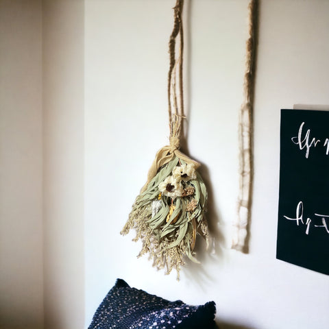 Hanging dried bouquet